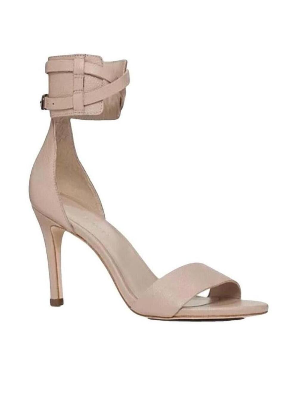 Zimmermann Ankle Wrap Heels Size 37 Nude Strappy Lace-Up Sandals Designer Shoes